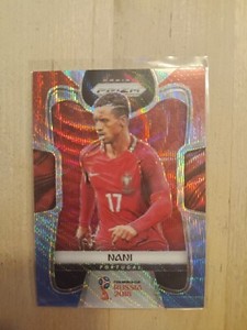 2018 Panini Prizm World Cup Nani Red Blue Wave Prizm Parallel