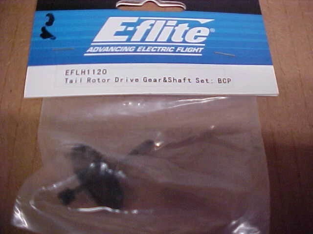 E-FLITE EFLH1120 = TAIL ROTOR DRIVE GEAR & SHAFT SET: BCP (NEW) - Image 1 of 1