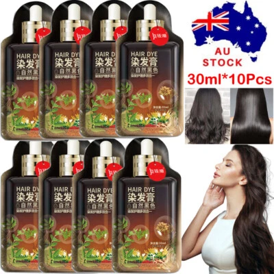 10Pcs 30ml Plant Extract Non-damage Hair Dye Cream, Hair Cares Hair Dye Cream - image 1 of 4