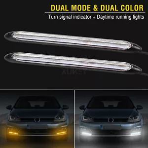 2 x Auto LED Tagfahrlicht Tagfahrleuchten DRL Universal Scheinwerfer 12V 23,5cm - Bild 1 von 7