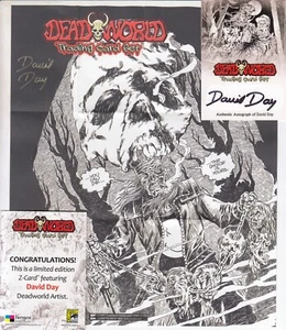 Dead World 2012 San Diego Comic Con Z-Card Autogrammkarte David Day B - Bild 1 von 1
