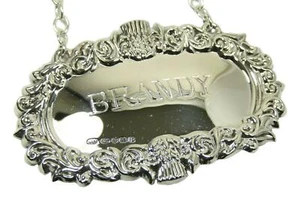 BROADWAY & Co - Sterling Silber - Distel DEKANTER / Weinetikett - BRANDY - Bild 1 von 4