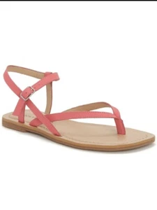 Lucky Brand Bylee flache Damen-Riemensandalen pink Größe 8M neu mit Etikett - Bild 1 von 9