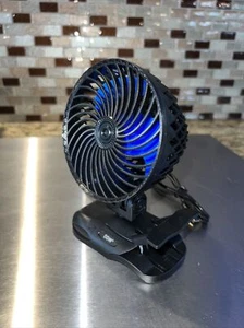 B02- Small black portable USB Fan Office Desktop Adjustable - Picture 1 of 12