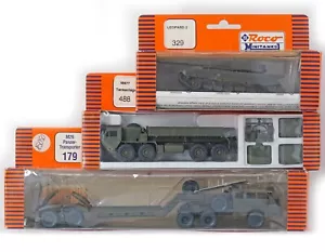 ROCO MINITANKS 179/329/488 HO H0 M26 CARRO ARMATO TRANS. , M977 IMPIANTO DI RIFORNIMENTO, LEOPARD 2 - Foto 1 di 1