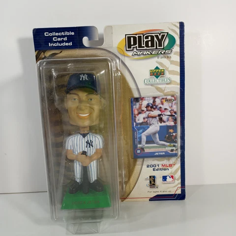 DEREK JETER Bobblehead 2001 Upper Deck Playmakers New York Yankees w/ Card NIP Cover