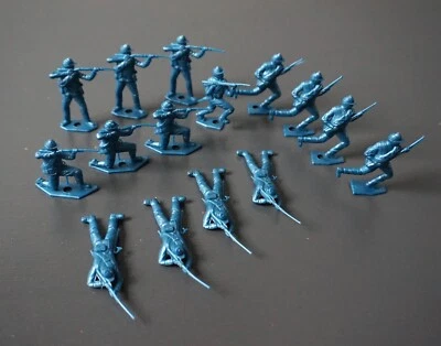 MPC Guerra Civil Metálico Azul Plástico Juguete Soldado Figuras De Colección Lote de 15 LEER Foto 1 de 4