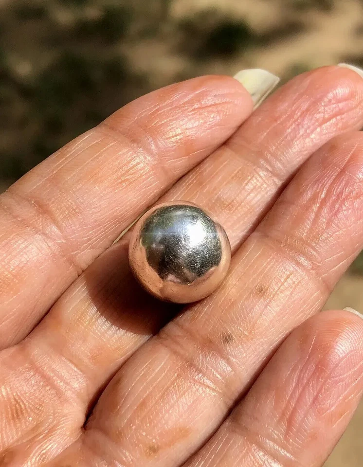 999 Reinsilber Hindu Religiöse Massive Silberkugel 1 Stück, 14,5 - 15,5 gm, 1... - Bild 1 von 4