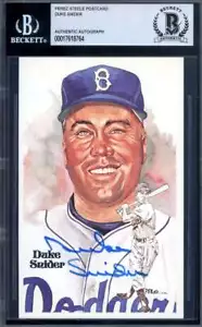 Duke Snider Beckett BAS Signed Perez Steele Postcard Autograph - Picture 1 of 2