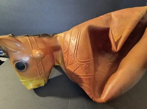 Vintage Red Hoppity Horse 1960s Bouncing Toy Horse Sun Faded - Picture 1 of 9