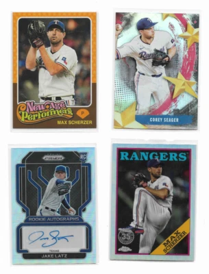 Texas Rangers team lot 50 card Rookie RC Insert Seager deGrom Heim Scherzer Auto - Image 1 of 4