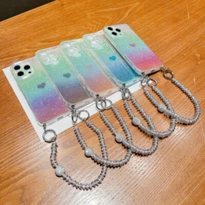 Shockproof Glitter Phone Case W/Chain For iPhone 16 Pro Max 15 14 13 12 11 XR 7 - Picture 1 of 16