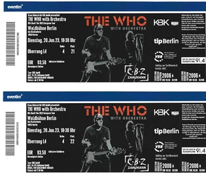 2 Konzertkarten, THE WHO with Orchestra, Waldbühne Berlin, 20.06.2023, 18.30 Uhr - Bild 1 von 1