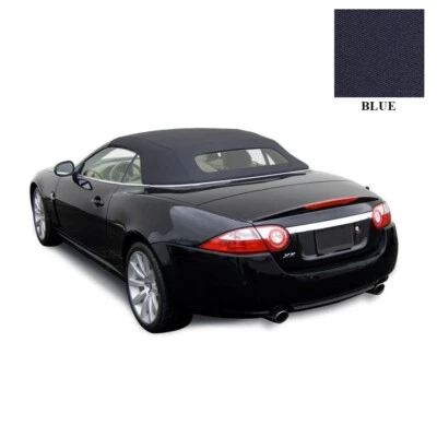 Tapa convertible Jaguar XK/XKR con vidrio térmico 2007-15 tela de sarga azul Foto 1 de 2