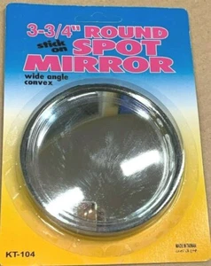 2PC 3-3/4" ROUND STICK ON REAR-VIEW BLIND SPOT CONVEX WIDE ANGLE MIRRORS CAR JH - Picture 1 of 4