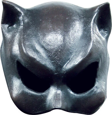 KIDS OR ADULTS CAT GIRL BLACK KITTY HALF LATEX MASK COSTUME TB25004 - Image 1 of 3