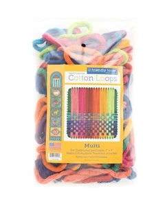 Harrisville Designs Cotton Loops 7''x7'' Traditional Size Weaving Crafts Multi - Picture 1 of 7