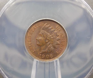 1906 testa di indiano centesimo 1c ANACS MS62 RB #579 rosso marrone non circolato ECC&C, Inc. - Foto 1 di 5