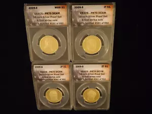2009 -S Presidents 4 Coin Set Flag Label ANACS PR 70 DCAM - Picture 1 of 2