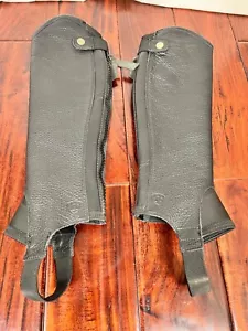 Ariat Concord Leather Half Chaps Size XS Black - Picture 1 of 15