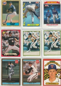 Lot of 9 Nolan Ryan Baseball Cards Topps Score Classic Coca Cola Donruss Leaf - Picture 1 of 2