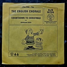 The Engish Chorale - Countdown To Christmas / Wonderous Birth - 1976 Promo 7"