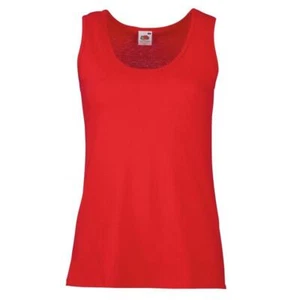 Fruit of the Loom Damen-Tankoberteil rot klassische Damenpassform Preis-Leistungs-Verhältnis Gewicht - Bild 1 von 8