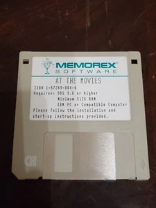 Memorex At The Movies für DOS 3.0 oder höher 3,5" Disk Vintage Software IBM - Bild 1 von 1
