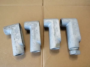 Crouse Hinds LB37 SA Condulet Conduit Outlet Body 1in 90 degree Left LOT OF 4 - Picture 1 of 3
