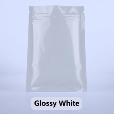 200PCS Aluminum Mylar Foil Bags Glossy Ziplock Bags Pouch Resealable Smell Proof - Image 1 of 4