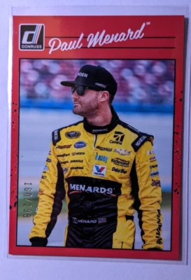 2023 DONRUSS RACING RETRO 1990 RED PAUL MENARD 160/299 - Image 1 of 2