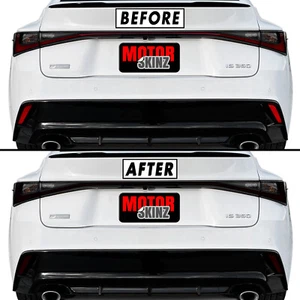 FOR 2021-2024 Lexus IS Tail Light Cutout & Reflectors SMOKE Vinyl Tint Overlays - Picture 1 of 8