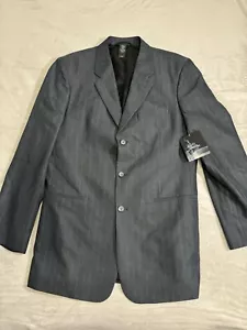 Claiborne R-Essentials Blazer Jacket Sports Coat Men's Size 40L Stripe - Picture 1 of 8