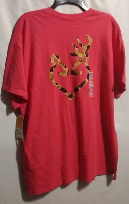 Camiseta Browning Mujer Camuflada Buckheart Rosa Talla XL NUEVA CON ETIQUETAS Buckheart foto en la parte posterior Foto 1 de 4