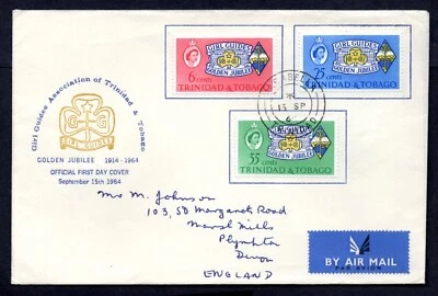 Trinidad & Tobago - 1964 Girl Guides Golden Jubilee First Day Cover — 第 1/2 张图片