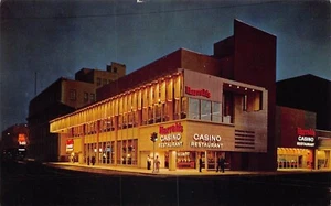Harrah's Casino Hotel Lake Tahoe Nevada Postcard Restaurant Street Front Facade - Picture 1 of 2