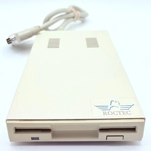 Amiga External 3.5" Floppy Disk Drive Roctec RF-332C *Tested* A500 A1000 A2000 + - Picture 1 of 2