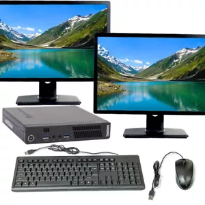 Lenovo Desktop Computer 16GB RAM 1TB 512GB SSD 22in LCD Windows 10 Pro PC Wi-Fi - Picture 1 of 18