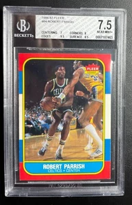 1986 NBA Fleer Basketball #84 Robert Parish BGS 7.5 NEAR MINT+ w/9.5 Edges - Picture 1 of 2