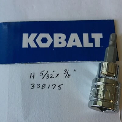 Kobalt H 5/32 x 3/8" Dr Hex Bit Socket 338175 Free Shipping - Image 1 of 2