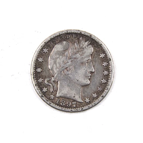 1897 O Barber Quarter VF Very Fine Details 90% Silver 25c SKU:CPC1746 Cover