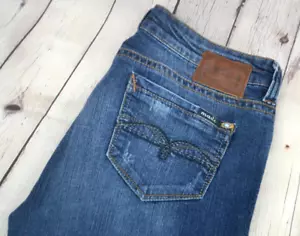 MAVI JEANS Women's Vanessa Mid Rise Straight Jeans SIZE 32/32 Dark Wash Distress - Picture 1 of 9