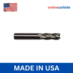 3/4 Zoll Vollhartmetall Schaftfräser - 4 Flöten Center Cutting - CNC Fräsen Hergestellt in den USA - Bild 1 von 3