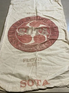 Vtg SOTA Flour Cloth Sack Bag Standard Milling Co. 98lbs Chicago Illinois - Picture 1 of 8