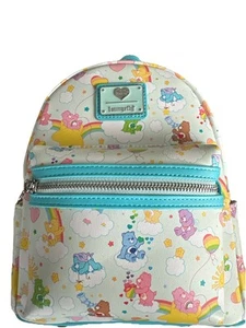 NEW Loungefly Care Bears Mini Backpack 40th Anniversary All Over Pattern Bag - Picture 1 of 4