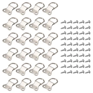 25 pcs D-anneau Cadre photo Crochets suspendus Cintres a trou Avec des vis9408 - Bild 1 von 7
