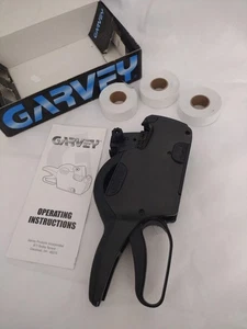 Pistola etiquetadora Garvey Price 3 rollos caja manual cambio rápido tinta goma agarre - Imagen 1 de 2