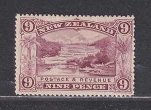 Nuova Zelanda Scott 80 MH OG 1898 9d Pick Terrace senza filigrana Perf 16 SCV $70 - Foto 1 di 2