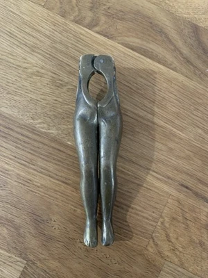 Vintage Novelty Solid Brass Woman's Lady Torso Bare Legs Nutcracker Nut Cracker - Image 1 of 4