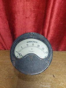 Großes antikes "Erskine & Heap" Amperemeter 6" Militär Meter Messgerät - Bild 1 von 7